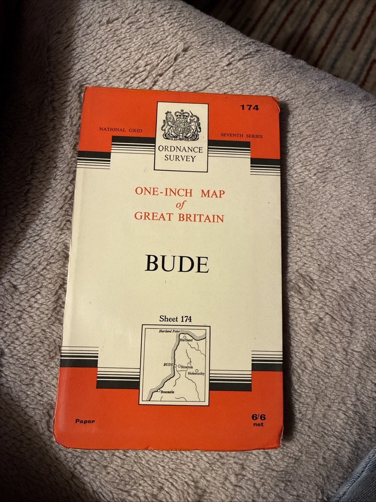 1961 Ordnance Survey One Inch Seventh Series Map 174 Bude (incl Boscastle )