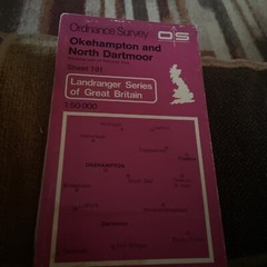 OS Ordnance Survey Landranger Map Sheet 191 Okehampton & North Dartmoor – 1982