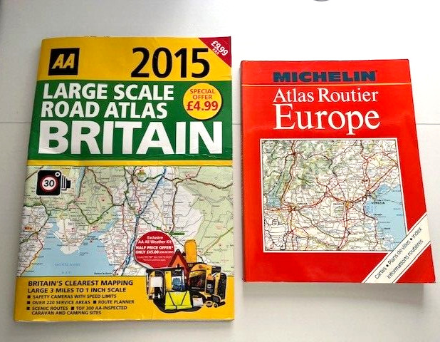 MICHELIN- Atlas Routier Europe -1991 ; Auto Assoc(AA) Britain Road Atlas -2015