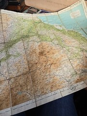 9 Vintage Antique Cloth Mounted Maps