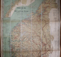 1895 South Norway Cammermeyers Kart Det Sydlige Norge Folding Map Stanford Case