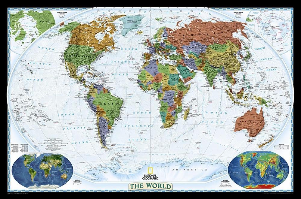 World Political Decorator Map: Wall Maps World by National Geographic Maps (Engl