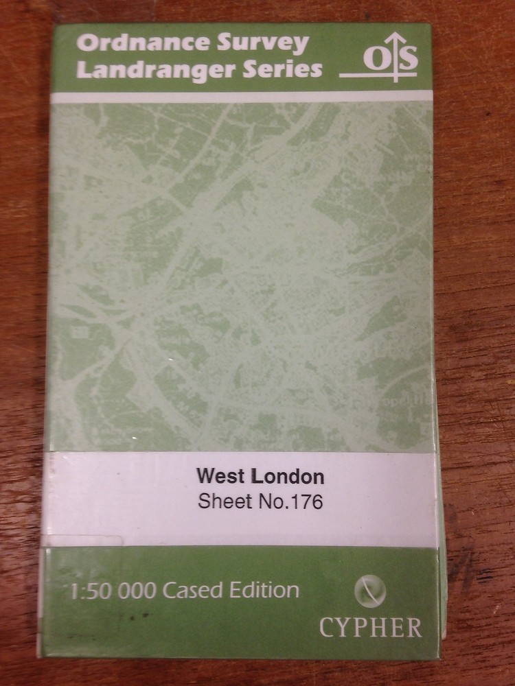 West London: Ordnance Survey Landranger Map 1:50000 Sheet #176