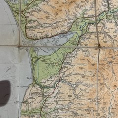 BARMOUTH & ABERYSTWYTH Ordnance Survey CLOTH Half Inch Sheet 15 1913 1929 rev