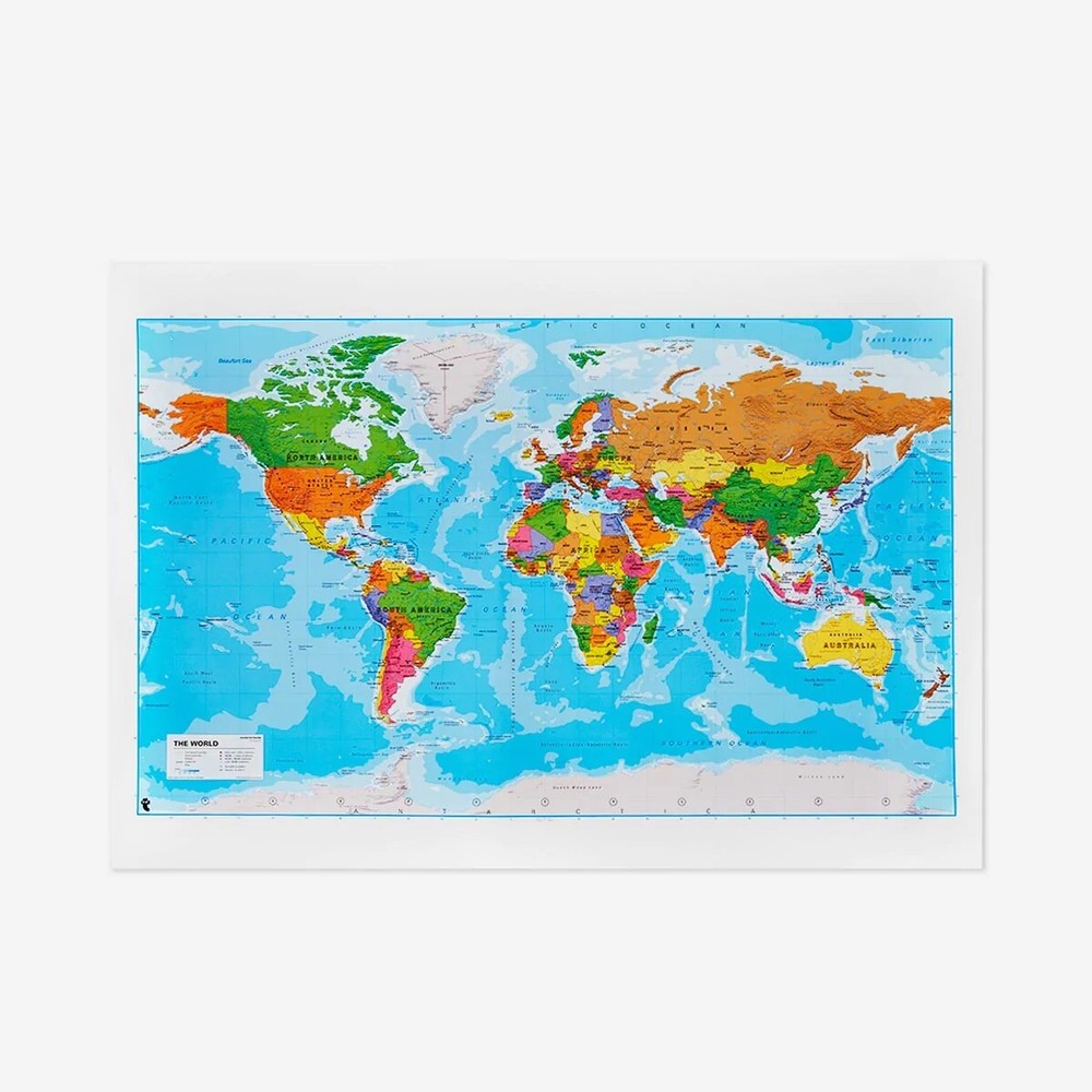 Vendenskort World Map. Poster World Map. NEW Map Of The World