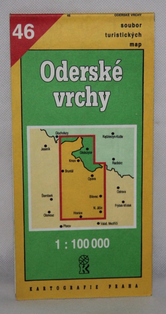 Czech Republic – Kartografie Praha 1:100,000 Map – Oderske Vrchy – 1992