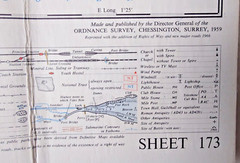 East Kent Ordnance Survey Seventh Series One inch 1966 Sheet 173 Folding Paper