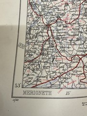 Antique Scarce Map- JOHNSTON – Motoring Cycling Hiking ,Manchester Liverpool