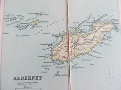 VINTAGE BARTHOLOMEW’S CLOTH MAP OF THE CHANNEL ISLANDS – REDUCED SURVEY SERIES