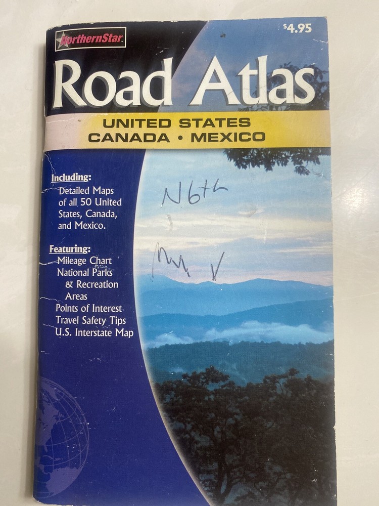 Northern Star Road Atlas – United States Canada Mexico Very Good Condition
