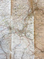 1957 Ordnance Survey One Inch Seventh Series Map 95 Blackburn And Burnley