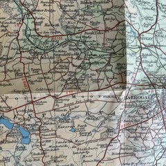 WHARFEDALE Bartholomew Revised Contoured Half Inch Map sheet 32 Paper 1946