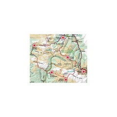 Spain Pyrennes Senda de Camille circular trek. Hiking map & fold out card
