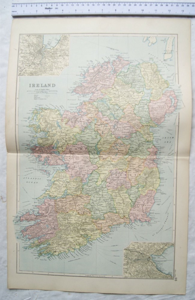 Vintage: Bacons engraved map Sheet 16 Ireland