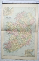 Vintage: Bacons engraved map Sheet 16 Ireland