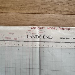 Vintage Ordinance Survey Map Sheet Land’s End 1953 Archaeology Division Stamp