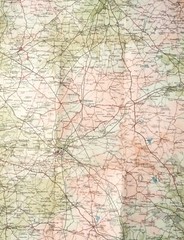 Antique Bartholomew’s Half Inch Contoured Map 18 Birmingham c 1900 Cartography