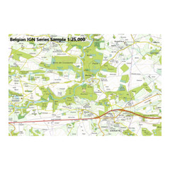 Belgium Leignon IGN Topo map 54/5-6 Hiking Walking cycling Driving WW2 history