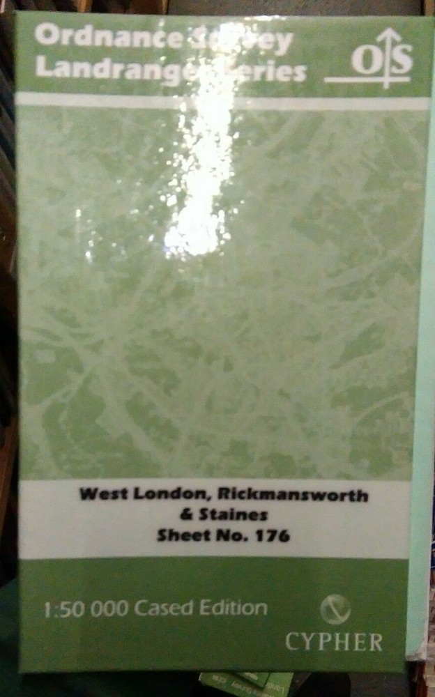 West London Rickmansworth & Staines: Ordnance Survey Landranger Map 1:50000 #176