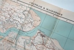 Ordinance Survey Road Map 116 Chatham & Maidstone 1″ to Mile 1931 Cartography