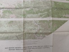 1969 USGS So. California Map SAN ANDREAS FAULT BETWEEN TEJON PASS AND CAJON PASS