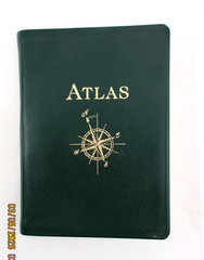 ATLAS The Traveler’s Atlas A Geographic Handbook Leather Cover 4×6″
