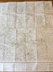 1955 Ordnance Survey One Inch Seventh Series Map 129 Ludlow (incl Leominster )