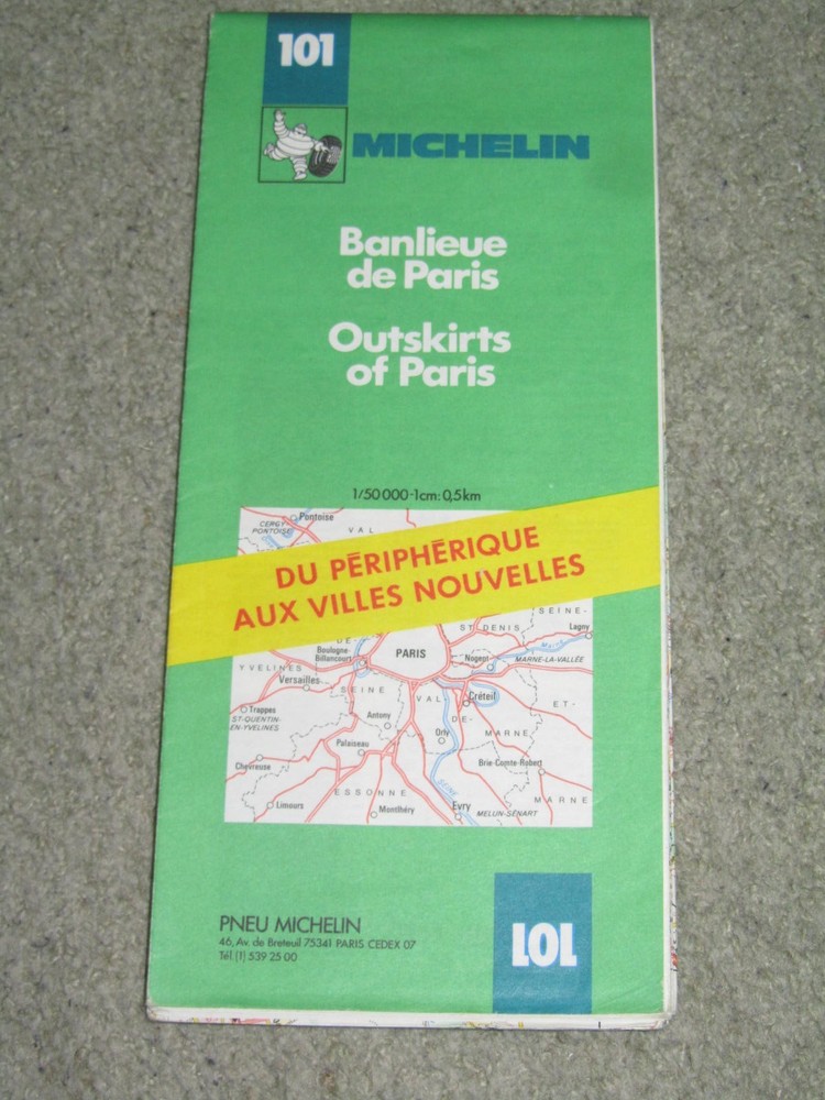 Michelin Maps – France – Paris & surrounding areas – 1981-2012