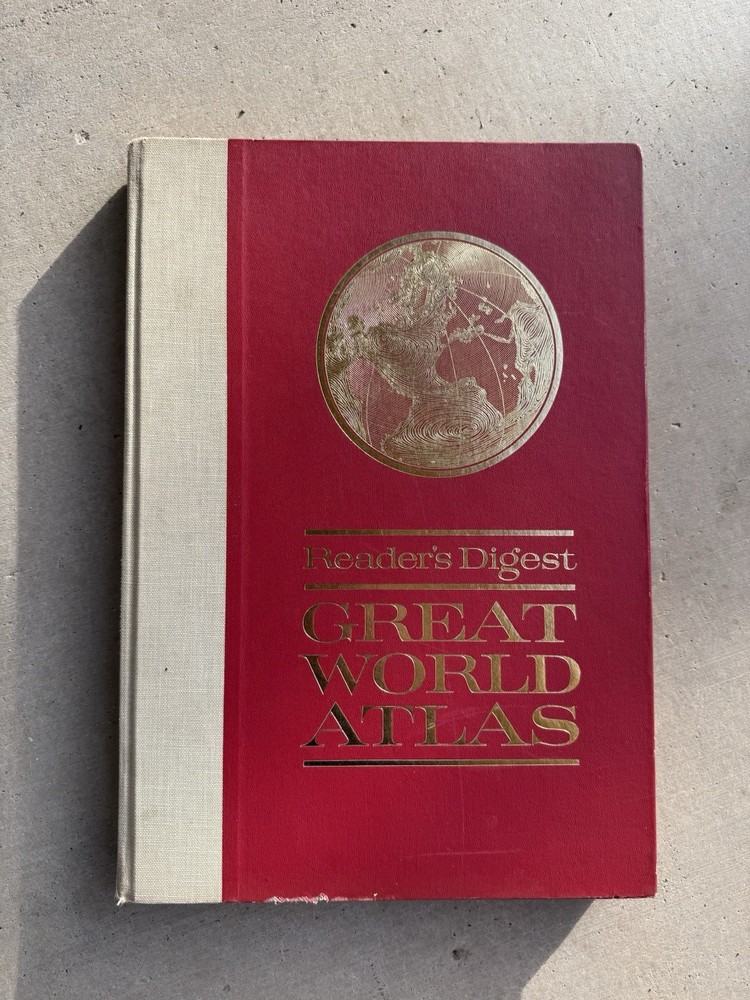 1968 Reader’s Digest Great World Atlas First Edition Hardcover Color Maps Index