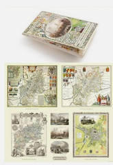 Gloucestershire 1611 -1836 Fold Up Map that features a col… – 9781844918287