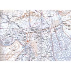 Central Asia: Aksu topographic mountain map China Kyrgyzstan trekking hiking
