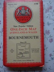 VINTAGE cloth OS MAP BOURNEMOUTH CHRISTCHURCH POOLE RINGWOOD SWANAGE WAREHAM