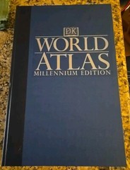 DK World Atlas Millennium Edition Large Book 18 X 11.75 X 1.5 Preowned Hardcover
