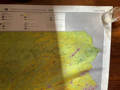 2 Posters Geology Geography PA DCNR USGS Maps Digital Elevation Land Cover 1999