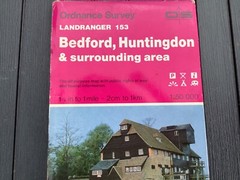 OS Ordnance Survey Landranger Map 153 Bedford, Huntingdon & area – 1992