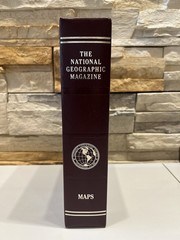 National Geographic Map 2-Piece Slip Cover Case Holder With 20 Various Old Maps