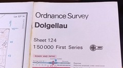 DOLGELLAU Ordnance Survey Map 1:50,000 First Series Sheet 124 1974