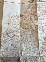 1939 Ordnance Survey One Inch Fifth Edition Cloth Map 143 Truro And St. Austell