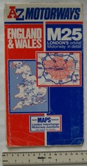 1990 Geographers A-Z Motorways Map, England & Wales & M25