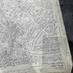 Ordinance Survey 25 Inch To The Mile Large Scale Map 1935 Southwark. London