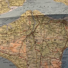 NEW FOREST Bartholomew Revised Contoured Half Inch Map No 5 Paper 1955 Solent