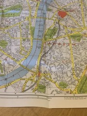 London Folding Map with Underground Railway, Street Index 1980’s Tourist UK