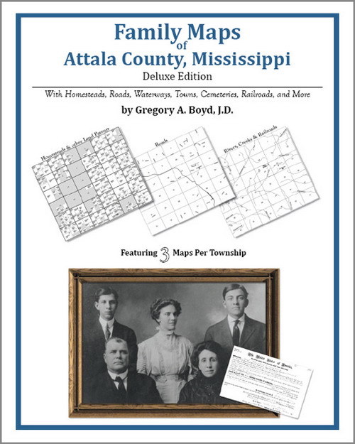 Family Maps Attala County Mississippi Genealogy MS Plat