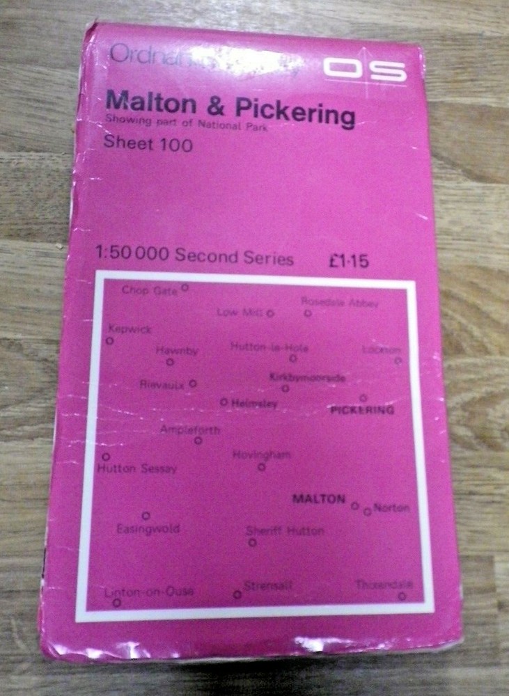 Ordnance Survey 1:50,000 Map Sheet 100 Malton & Pickering