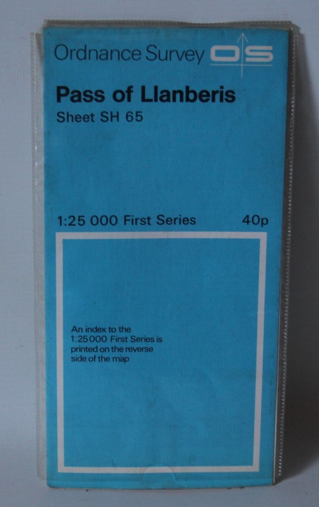 Ordnance Survey 1:25,000 First Series Map – Pass Of Llanberis, Sheet SH 65