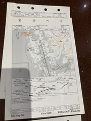 10 x RAF Flight Procedure Maps, BERGEN/FLESLAND, Mar 82, Fly Instructions, Civil