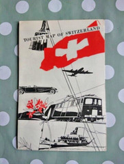 Vintage Tourist Map of Switzerland 1958 National Tourist Office