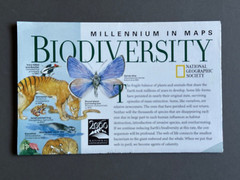 Millennium in Maps, Biodiversity, National Geographic, Map & Poster, 1998