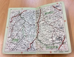 Vintage Map – English Roads At A Glance – East Anglia