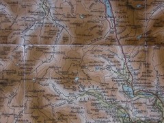 Vintage Batholomews Cumberland map c1920 Half Inch Sheet 3 old Ambleside Penrith
